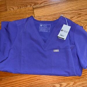 Figs Vivid Purple Scrub Top NWT